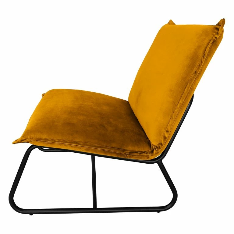Loftscape Ars Manufacti Fauteuil Mazac – Velours Ravi: Jaune Moutarde
