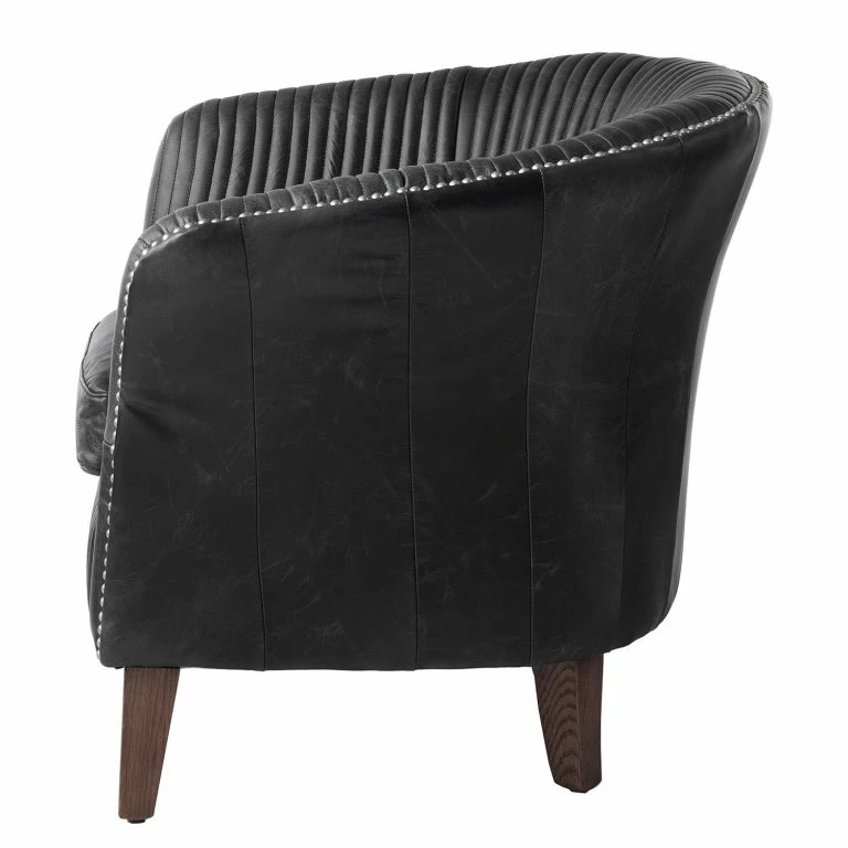 Loftscape Ars Manufacti Fauteuil Membre II – Cuir Véritable – Noir