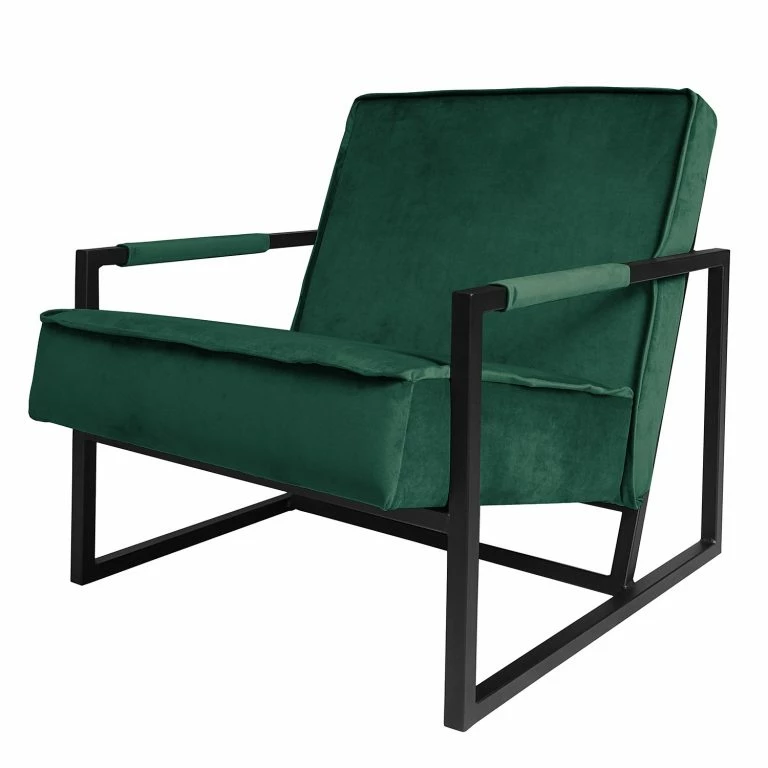 loftscape Ars manufacti Fauteuil Novella – Velours Ravi: Vert vieilli