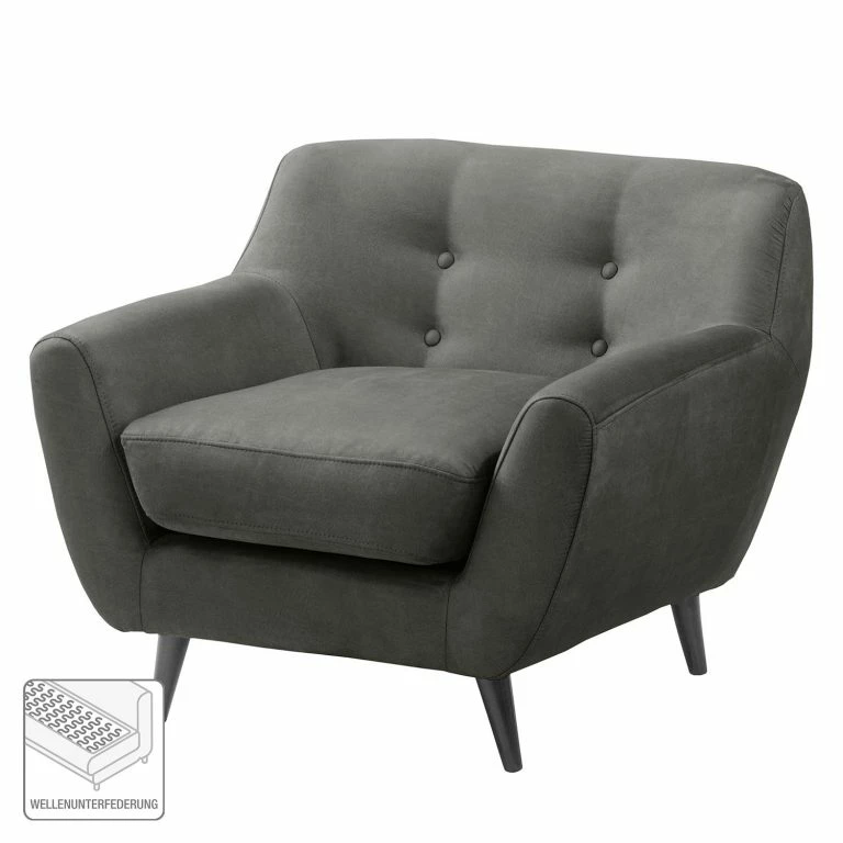 Loftscape Ars Manufacti Fauteuil Rometta – Gris Foncé