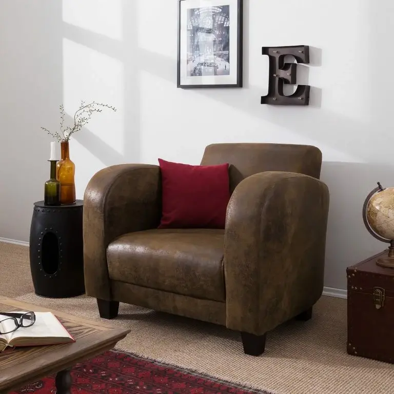 Loftscape Ars Manufacti Fauteuil Tullow – Aspect Vieux Cuir Marron