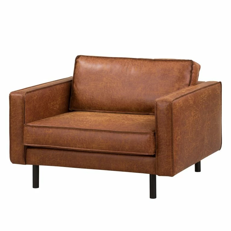 loftscape Ars manufacti Grand fauteuil FORT DODGE – Microfibre Yaka: Cognac
