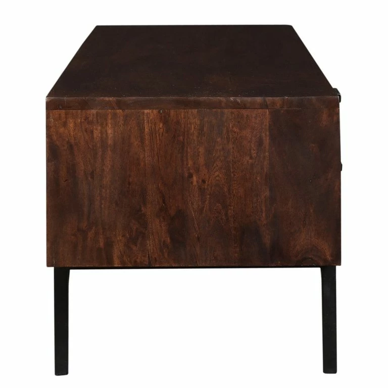 Loftscape Ars Manufacti Meuble TV Angun – Acacia Massif / Métal – Acacia Foncé / Noir