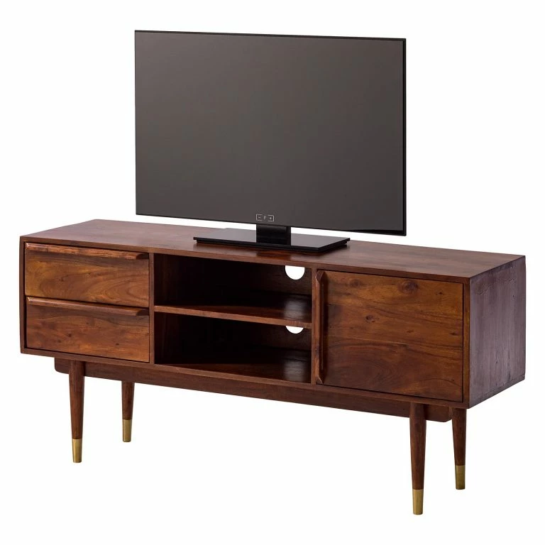 loftscape Ars manufacti Meuble TV Baxley – Acacia massif / Métal – Acacia / Doré