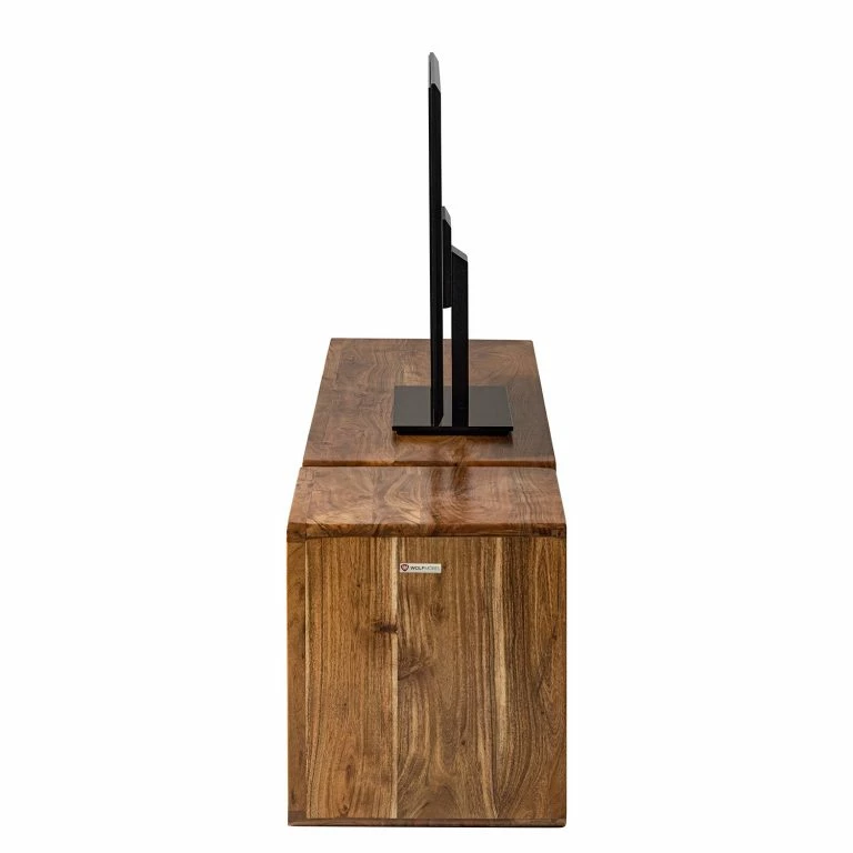 Loftscape Ars Manufacti Meuble TV Buuda – Partiellement En Acacia Massif – Écru / Acacia