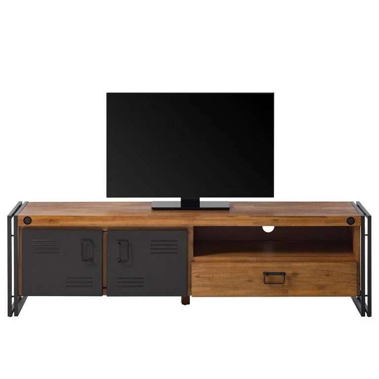 Loftscape Ars Manufacti Meuble TV Manchester IV – Acacia Massif / Métal – Acacia / Anthracite