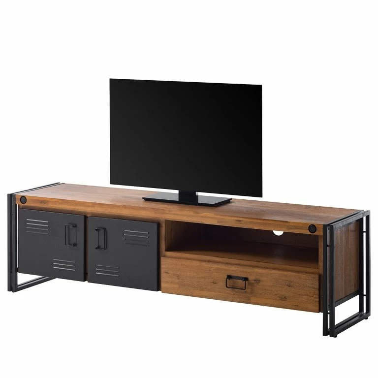 loftscape Ars manufacti Meuble TV Manchester IV – Acacia massif / Métal – Acacia / Anthracite