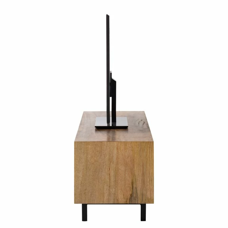 Loftscape Ars Manufacti Meuble TV Vina – Manguier Massif / Rotin – Manguier / Noir