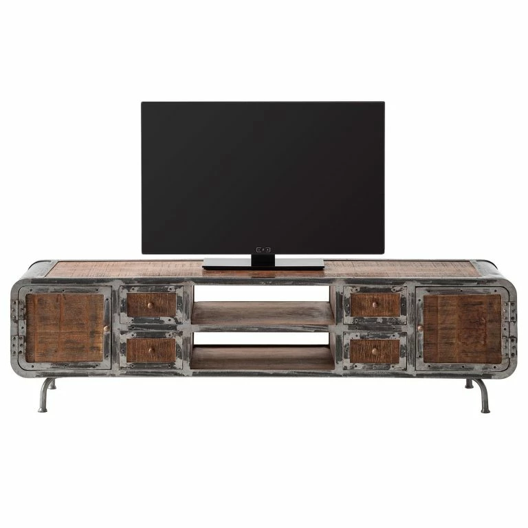 Loftscape Ars Manufacti Meuble TV Wharton II – Partiellement En Acacia Massif / Acier