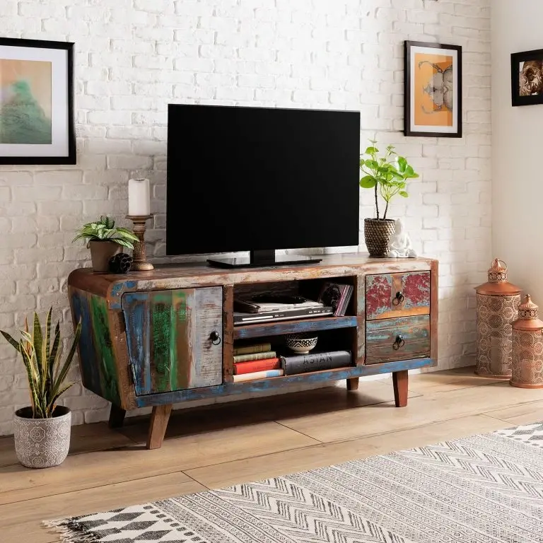 Loftscape Ars Manufacti Meuble TV Yazoo – Bois Recyclé Massif – Multicolore