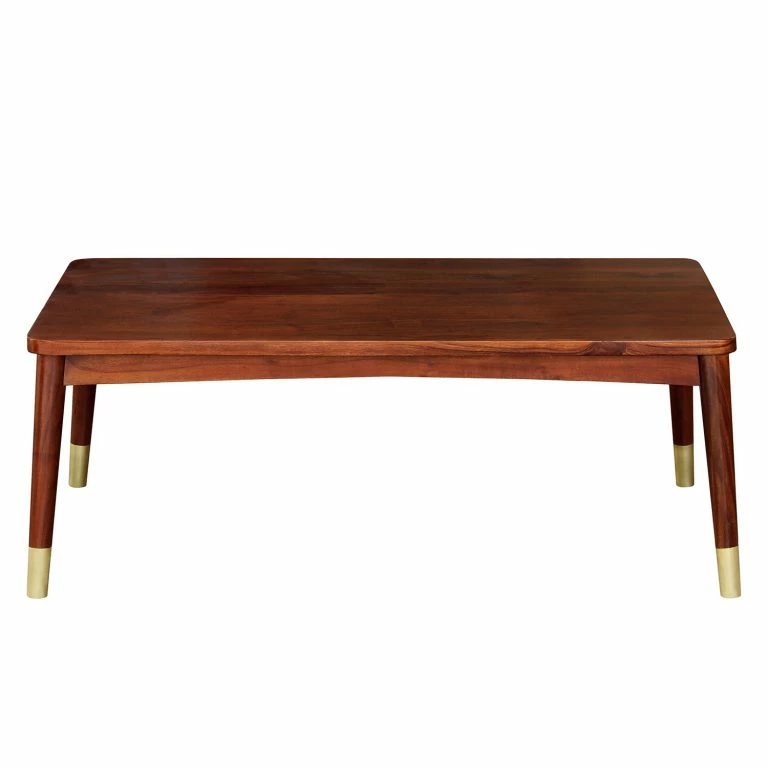 Loftscape Ars Manufacti Table Basse Baxley – Acacia Massif / Métal – Acacia / Doré