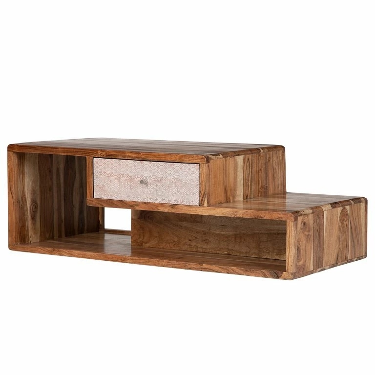 loftscape Ars manufacti Table basse Buuda – Acacia massif – Écru / Acacia