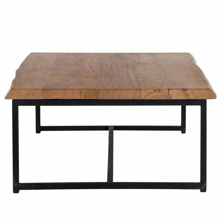 Loftscape Ars Manufacti Table Basse Kaawo – Acacia Massif / Métal – Acacia / Noir