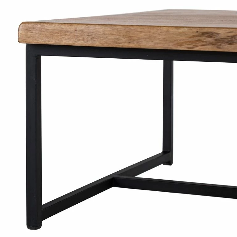 Loftscape Ars Manufacti Table Basse Kaawo – Acacia Massif / Métal – Acacia / Noir