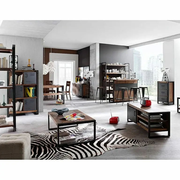 Loftscape Ars Manufacti Table Basse Manchester – Acacia Massif / Métal