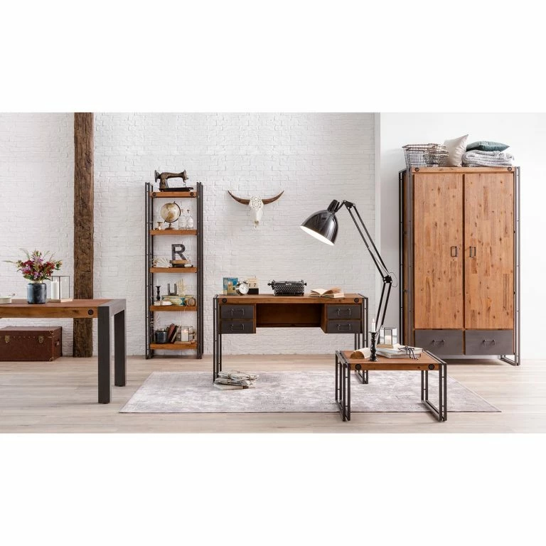 Loftscape Ars Manufacti Table Basse Manchester II – Acacia Massif / Métal