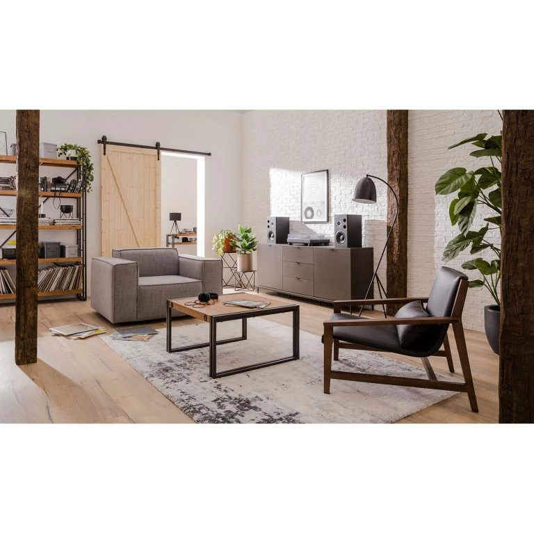 Loftscape Ars Manufacti Table Basse Manchester II – Acacia Massif / Métal