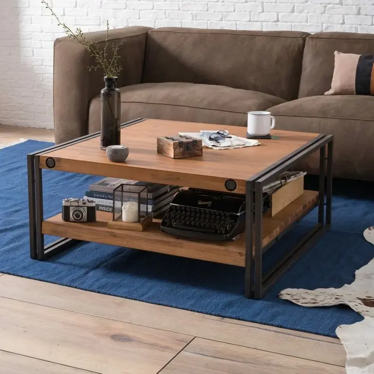 Loftscape Ars Manufacti Table Basse Manchester IV – Acacia Massif / Métal
