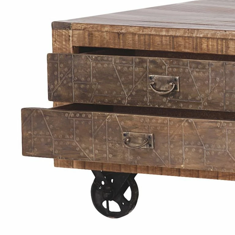 Loftscape Ars Manufacti Table Basse Pintage – Manguier Massif – Teinté Et Verni