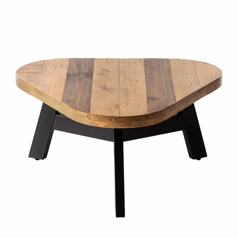 Loftscape Ars Manufacti Table Basse Tamati I – Pin Ancien / Métal – Pin Foncé / Noir