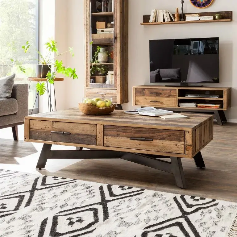 Loftscape Ars Manufacti Table Basse Tamati – Pin Parasol Massif