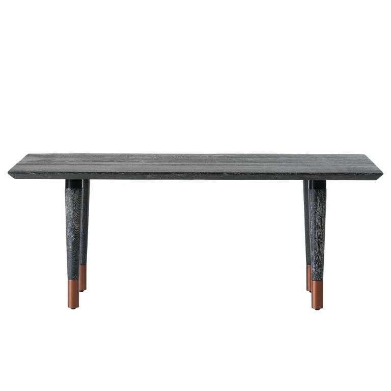 Loftscape Ars Manufacti Table Basse Tila – Chêne Massif / Métal – Chêne Noir / Noir