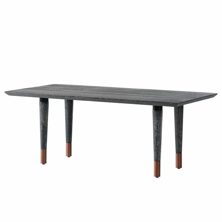 loftscape Ars manufacti Table basse Tila – Chêne massif / Métal – Chêne noir / Noir