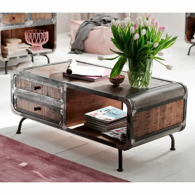 Loftscape Ars Manufacti Table Basse Wharton – Partiellement En Acacia Massif / Acier