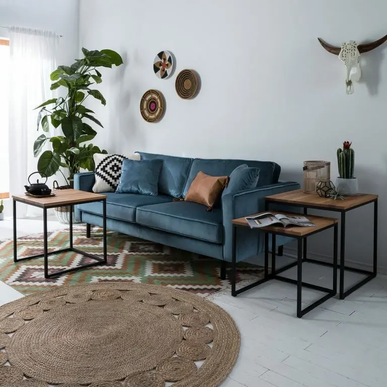 Loftscape Ars Manufacti Table D’appoint Candler (3 éléments) – Chêne Massif / Métal