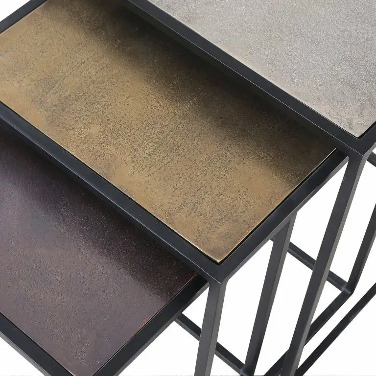 Loftscape Ars Manufacti Table D’appoint Gigogne Mibu (3 élém.) – Métal – Multicolore