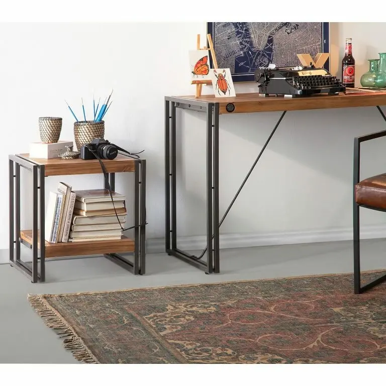 Loftscape Ars Manufacti Table D’appoint Manchester – Acacia Massif / Métal