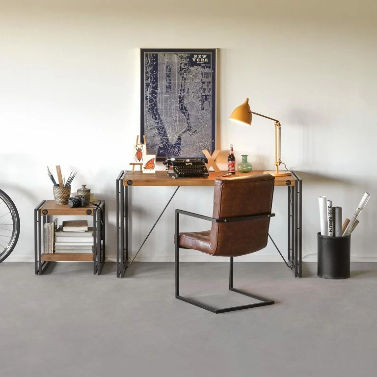 Loftscape Ars Manufacti Table D’appoint Manchester – Acacia Massif / Métal