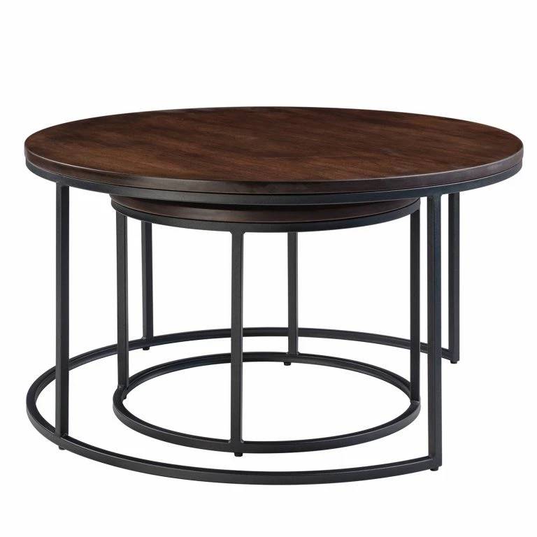 Loftscape Ars Manufacti Tables Basses Marias (lot De 2) – Noyer / Noir