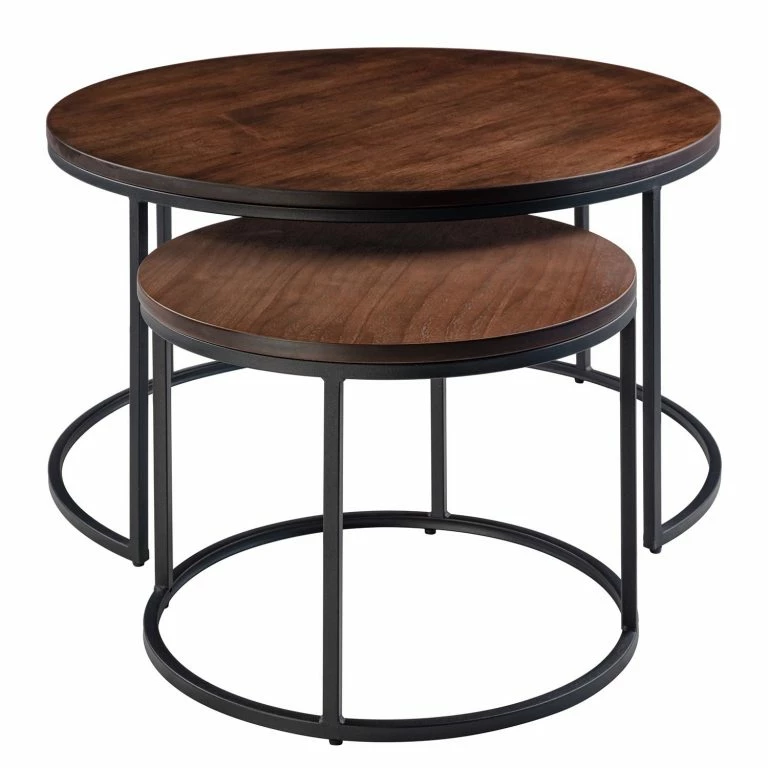 Loftscape Ars Manufacti Tables Basses Marias (lot De 2) – Noyer / Noir