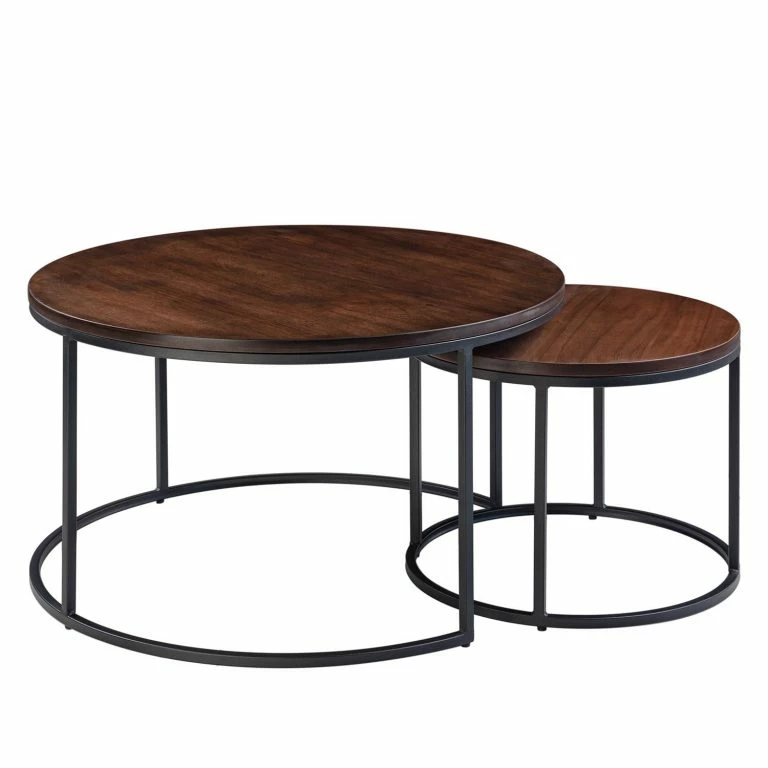loftscape Ars manufacti Tables basses Marias (lot de 2) – Noyer / Noir
