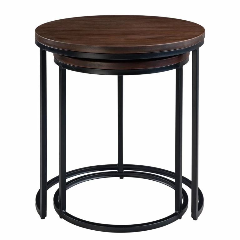 Loftscape Ars Manufacti Tables D’appoint Marias (lot De 2) – Noyer / Noir