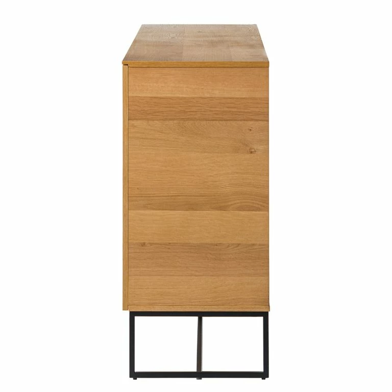 Loftscape Ars Natura Buffet Nozza II – Placage En Bois Véritable – Chêne / Noir