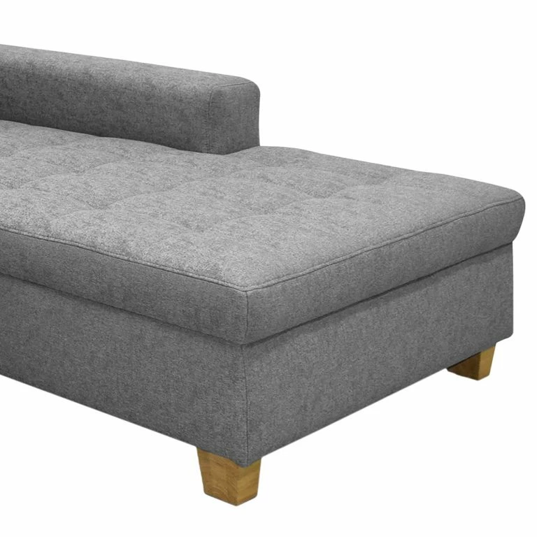 Loftscape Ars Natura Canapé D’angle Roblin III – Tissu – Gris – Méridienne Courte à Droite (vue De Face) – Sans Fonction