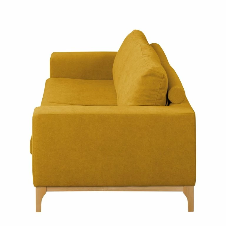 Loftscape Ars Natura Canapé Darling (3 Places) – Microfibre – Microfibre Rieka: Jaune Moutarde
