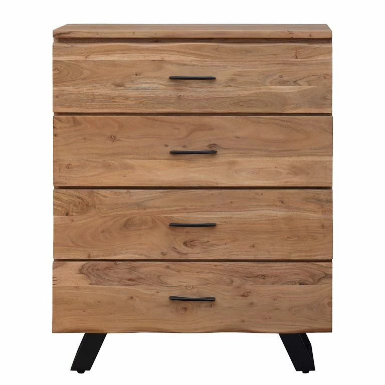 loftscape Ars Natura Commode Vardo – Acacia massif / Métal – Acacia / Noir