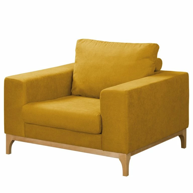 loftscape Ars Natura Fauteuil Darling – Microfibre – Microfibre Rieka: Jaune moutarde