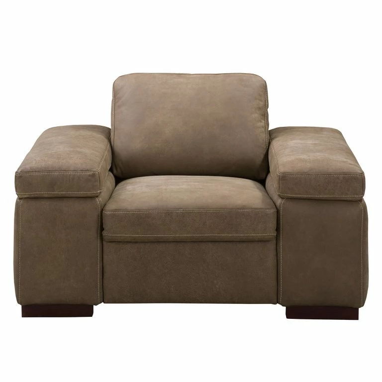 Loftscape Ars Natura Fauteuil Maine – Cuir Véritable – Noix De Muscade