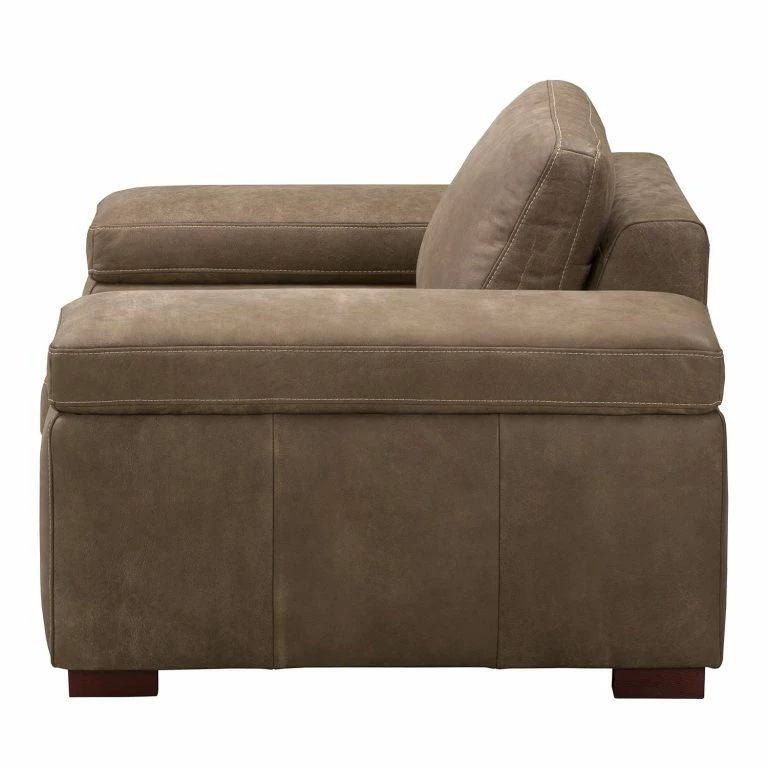 Loftscape Ars Natura Fauteuil Maine – Cuir Véritable – Noix De Muscade