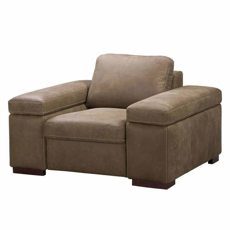 loftscape Ars Natura Fauteuil Maine – Cuir véritable – Noix de muscade