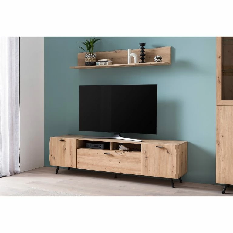 Loftscape Ars Natura Meuble TV Dorchester – Imitation Chêne Artisan