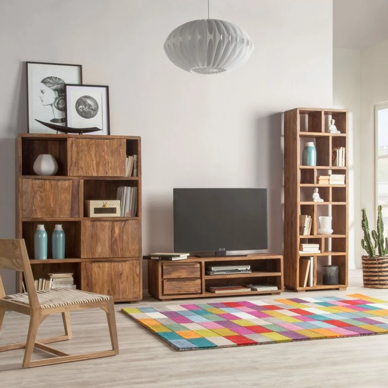 Loftscape Ars Natura Meuble TV Trangle – Sheesham Massif