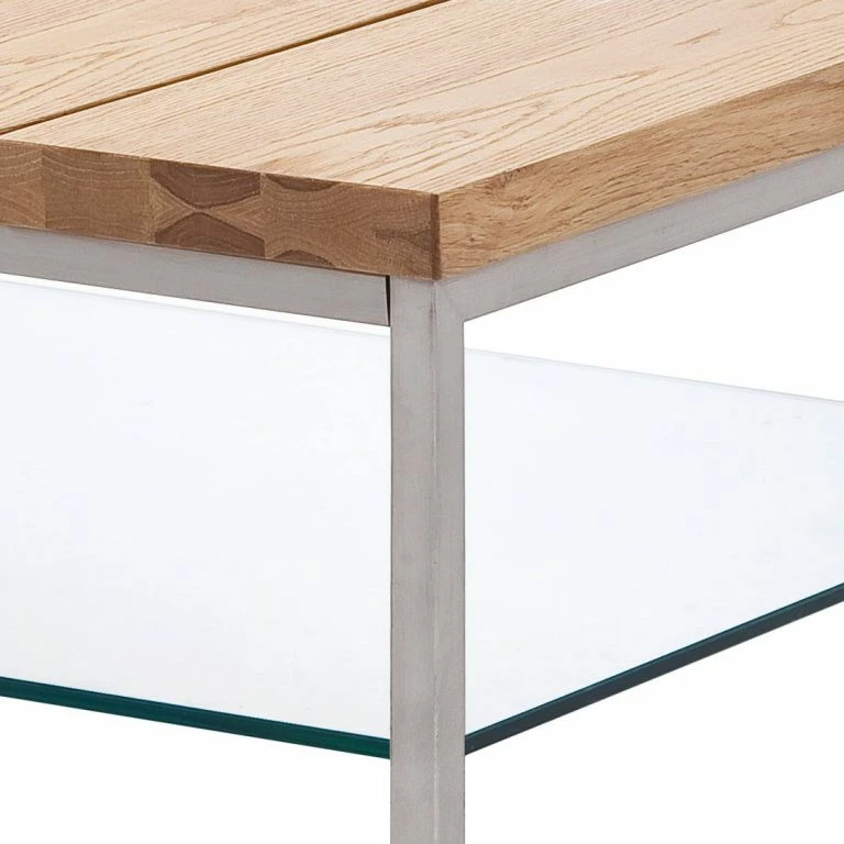 Loftscape Ars Natura Table Basse Envie – Chêne à Nœuds / Acier Inoxydable
