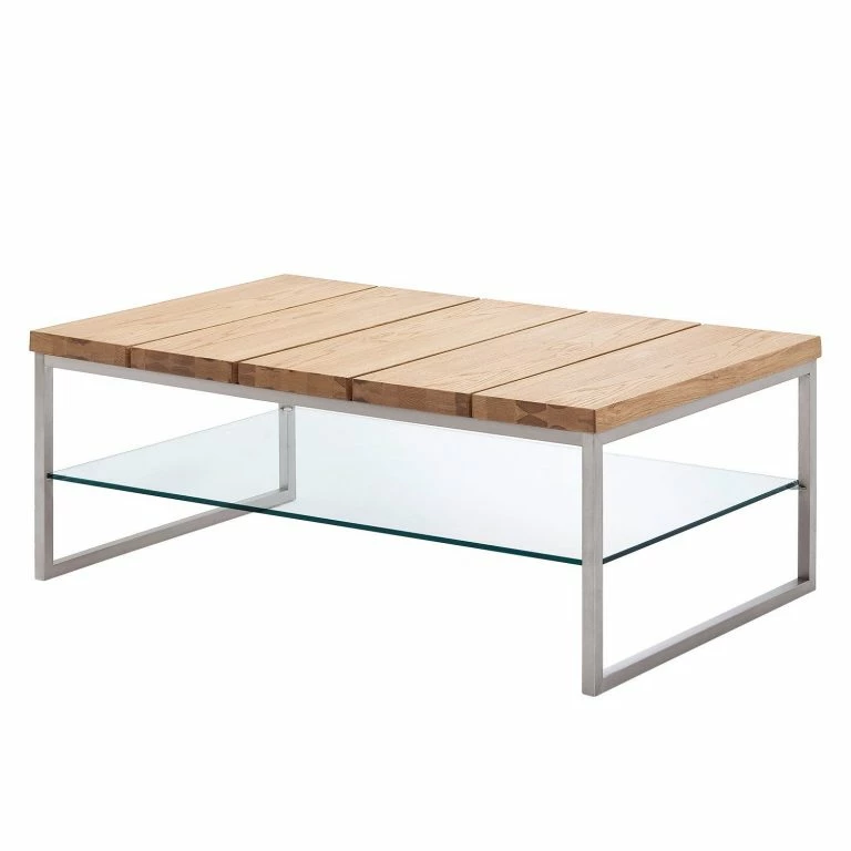 loftscape Ars Natura Table basse Envie – Chêne à nœuds / Acier inoxydable