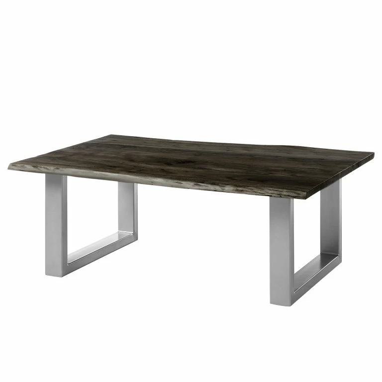 loftscape Ars Natura Table basse Kapra – Acacia massif /Métal – Acacia Gris – Largeur : 120 cm