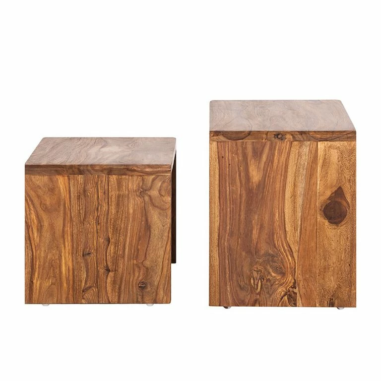 Loftscape Ars Natura Tables Gigognes Trangle (2 éléments) – Sheesham Massif